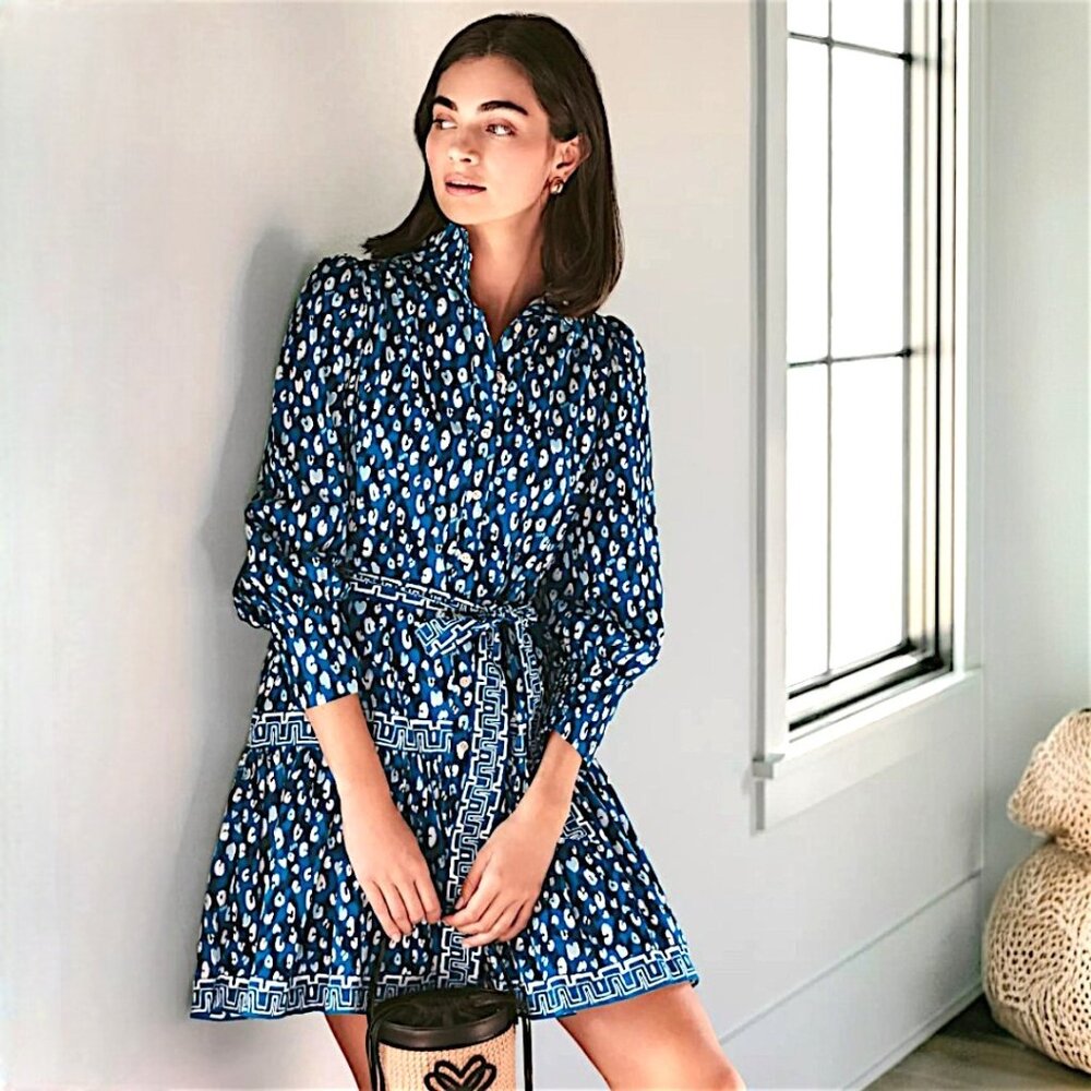 Lilly Pulitzer Drena Woven Shirtdress in Starlight Navy NWT - Size 16
